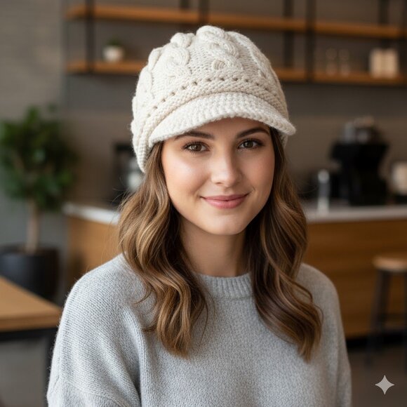 REI Co-op Cable-Knit Visor Beanie - Picture 1 of 4